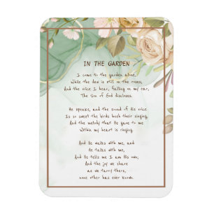 Magnet Flexible ~In the Garden Comforting Hymn Garden Antique Rose