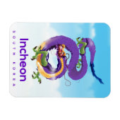 Magnet Flexible Incheon Corée du Sud Dragon (Horizontal)