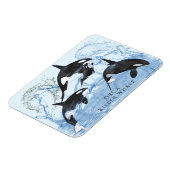 Magnet Flexible Incroyable Orques d'aquarelle noire et blanche (Côté Gauche)