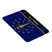 Magnet Flexible Indiana Flag & Indiana State /travel America (Côté Droit)