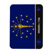 Magnet Flexible Indiana Flag & Indiana State /travel America (Vertical)
