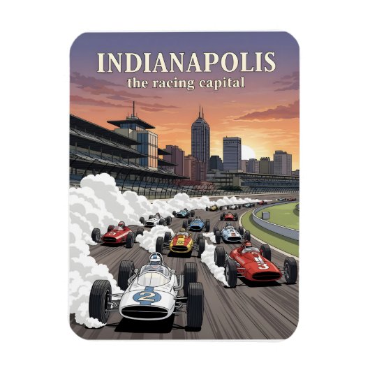 Magnet Flexible Indianapolis, capitale mondiale de la course (Vertical)