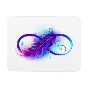 Magnet Flexible Infini avec plume violette