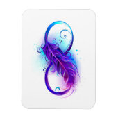 Magnet Flexible Infini avec plume violette (Vertical)