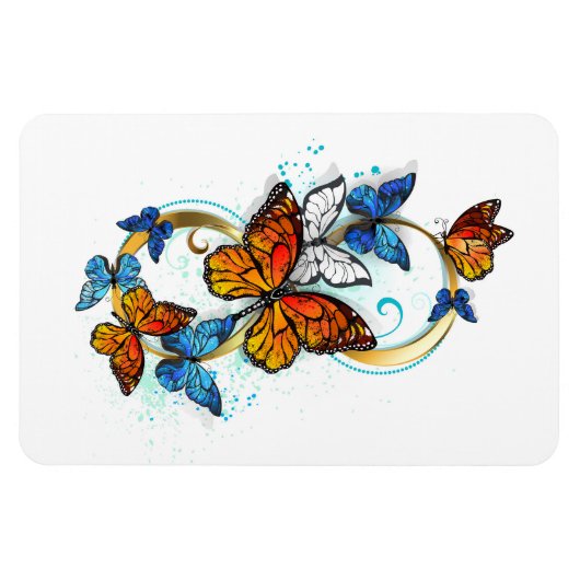 Magnet Flexible Infinité de papillons monarques (Horizontal)