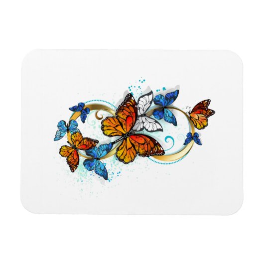 Magnet Flexible Infinité de papillons monarques (Horizontal)