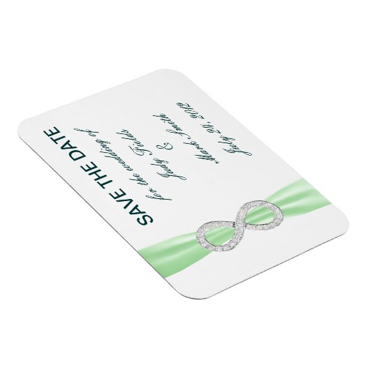 Magnet Flexible Infinité Diamant Vert Enregistrer l'aimant Date (Côté Droit)