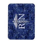 Magnet Flexible Infirmière autorisée RN Caduceus sur Camo bleu de  (Vertical)