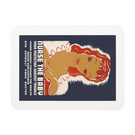 Magnet Flexible Infirmière du bébé (Horizontal)