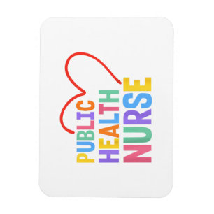 Magnet Flexible Infirmière en santé publique Cœur