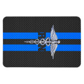 Magnet Flexible Infirmière inscrite RN Caduceus Carbon Decor (Horizontal)