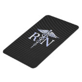 Magnet Flexible Infirmière inscrite RN Caduceus Snakes Carbon (Côté Gauche)