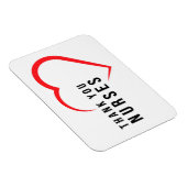 Magnet Flexible Infirmières Mercis | Coeur rouge (Côté Droit)