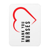 Magnet Flexible Infirmières Mercis | Coeur rouge (Vertical)