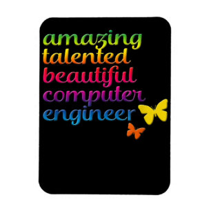 Magnet Flexible Ingénieur informatique drôle   Ingénierie fille mi