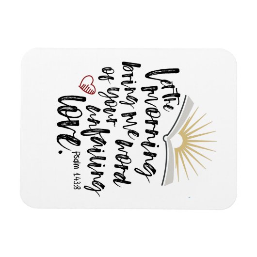 Magnet Flexible INJUSTE AMOUR Psaume Bible Écriture Kitchen (Horizontal)