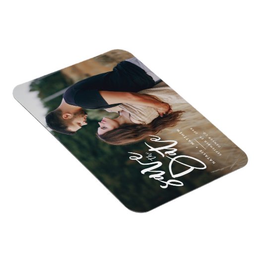 Magnet Flexible Inky script photo enregistrer la date (Côté Droit)