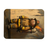 Magnet Flexible Inquiétude des flammes : Le pompier écrasé (Horizontal)