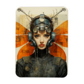 Magnet Flexible Insecte Femme Scifi AI Art (Vertical)