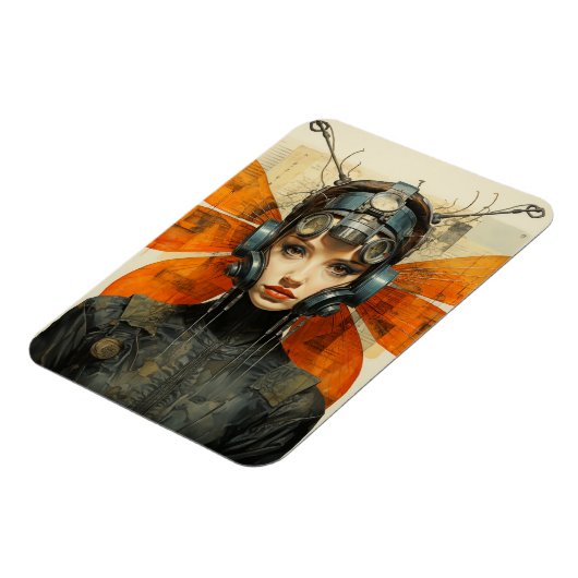 Magnet Flexible Insecte Femme Scifi AI Art (Côté Gauche)