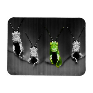 Magnet Flexible Insecte vert grumeleux