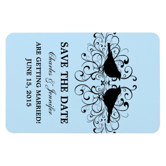 Magnet Flexible Inséparable lance Enregistrer l'aimant de date, bl (Horizontal)