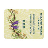 Magnet Flexible Inséparable Vintage pourpre et jaune (Horizontal)