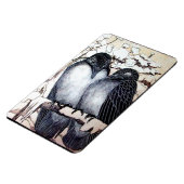 Magnet Flexible INSÉPARABLES D'HIVER DANS LA NEIGE Dessin noir et  (Côté Gauche)