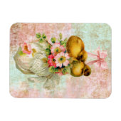 Magnet Flexible inséparables Flower Vintage Pâques Card art (Horizontal)