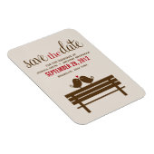 Magnet Flexible Inséparables sur le Mariage Park Bench (Côté Droit)