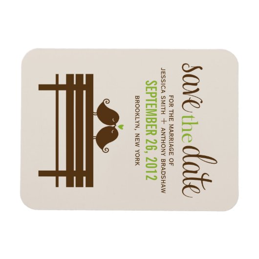 Magnet Flexible Inséparables sur le Mariage Park Bench (Horizontal)