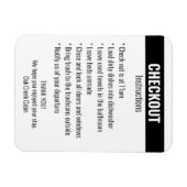 Magnet Flexible Instructions de retrait de location à court terme (Horizontal)