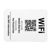 Magnet Flexible Instructions WiFi avec code QR (Horizontal)
