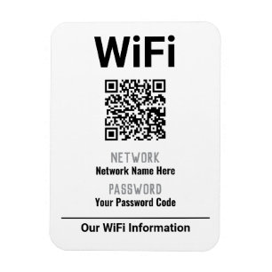 Magnet Flexible Instructions WiFi avec code QR