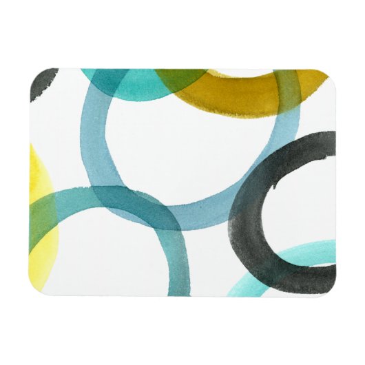 Magnet Flexible Interverrouillage des cercles jaunes et bleus (Horizontal)