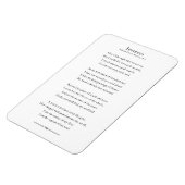 Magnet Flexible Invictus Poem, citation inspirante aimant frigo (Côté Gauche)