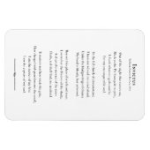 Magnet Flexible Invictus Poem, citation inspirante aimant frigo (Horizontal)