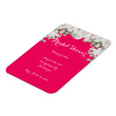 Magnet Flexible invitation à la douche nuptiale rose (Côté Gauche)