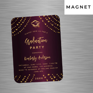 Magnet Flexible Invitation à la fête de remise de diplômes des éto