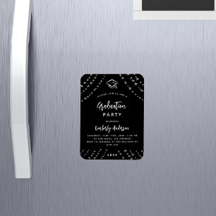 Magnet Flexible Invitation à la fête de remise de diplômes des sta