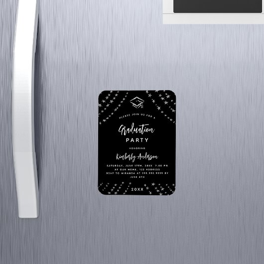 Magnet Flexible Invitation à la fête de remise de diplômes des sta