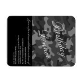 Magnet Flexible Invitation à un événement Camo, dîner, fête, nouve (Horizontal)