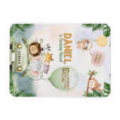 Magnet Flexible Invitation anniversaire Safari modifiable (Horizontal)