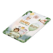 Magnet Flexible Invitation anniversaire Safari modifiable (Côté Gauche)