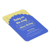 Magnet Flexible Invitation Baby shower de blocs Hydrangea (Côté Droit)
