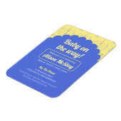 Magnet Flexible Invitation Baby shower de blocs Hydrangea (Côté Gauche)