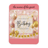 Magnet Flexible invitation d'anniversaire (Vertical)
