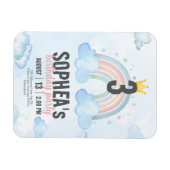 Magnet Flexible Invitation d'anniversaire Arc-en-ciel Magique (Horizontal)