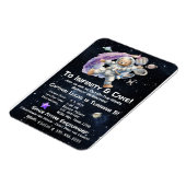 Magnet Flexible Invitation d'anniversaire de l'enfant à thème spat (Côté Gauche)