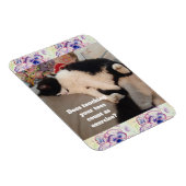 Magnet Flexible Invitation d'anniversaire pour enfant avec un chat (Côté Droit)